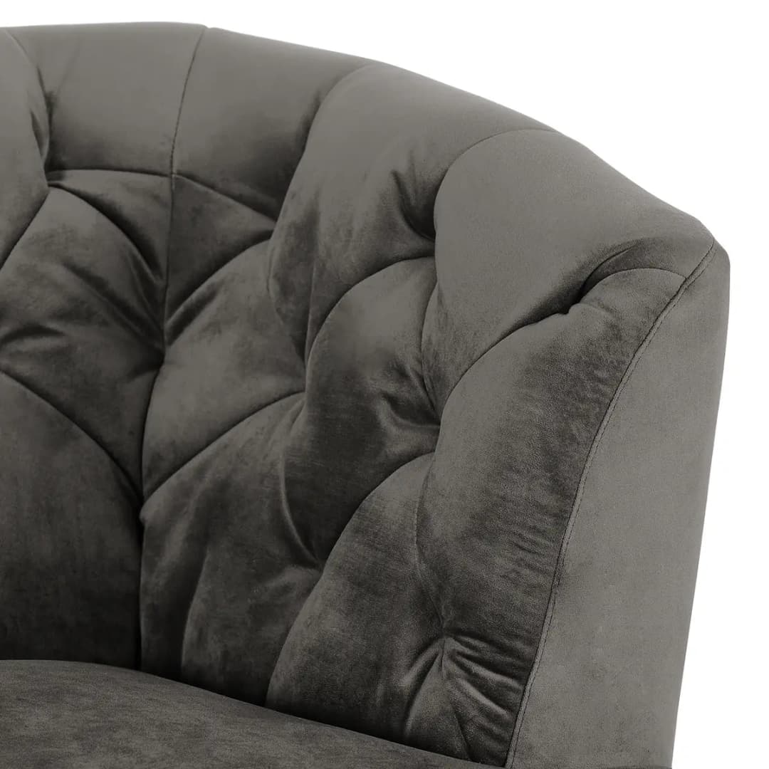 Küchensofa Burdett 210cm Grau/Grau Schwarz | Grau