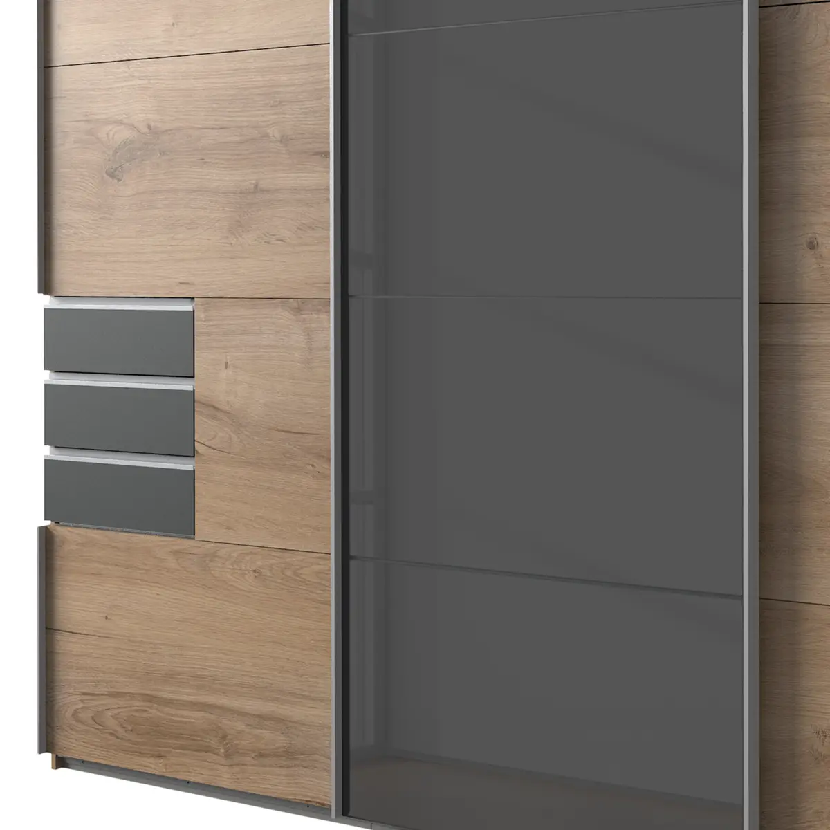 Schwebetürenschrank 270cm Braun | Braun