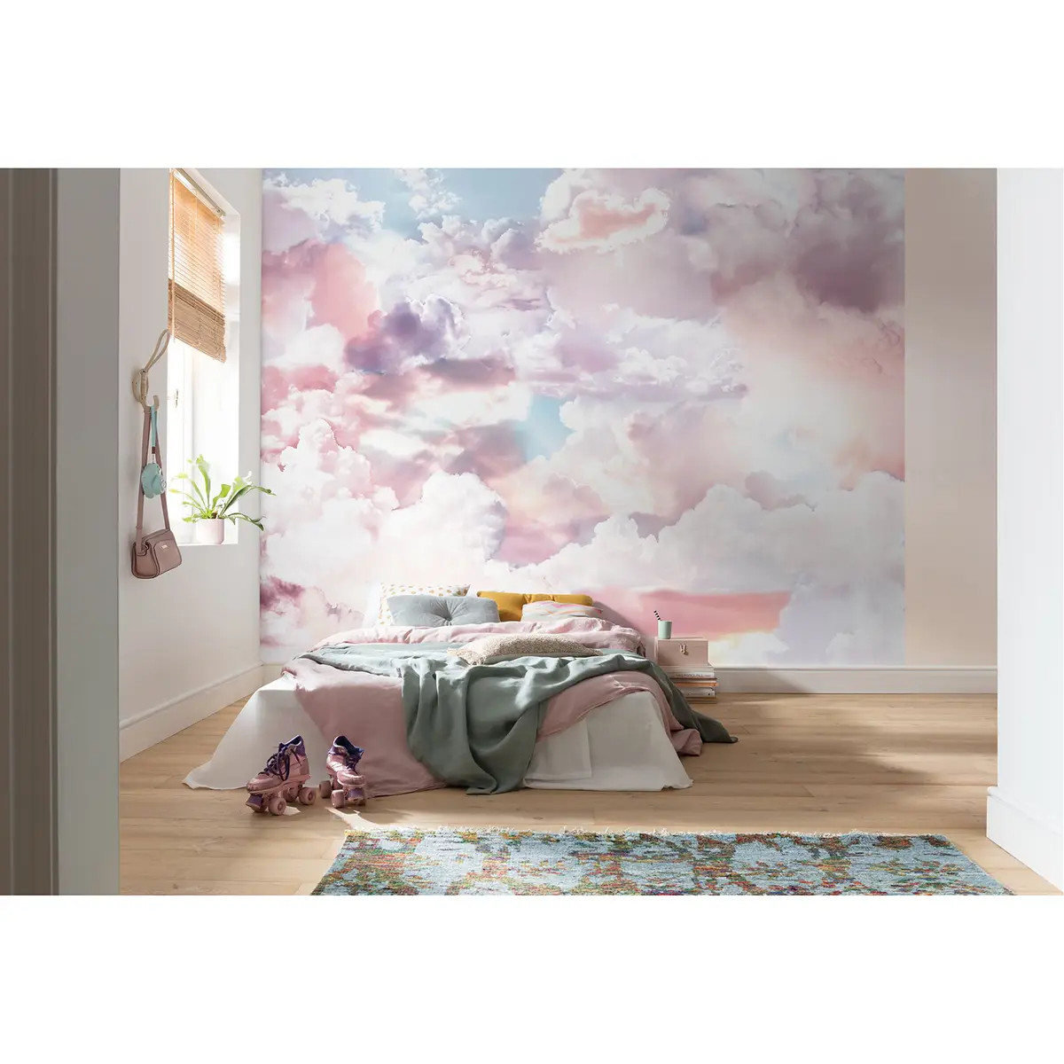Vlies Fototapete Clouds | Rosa