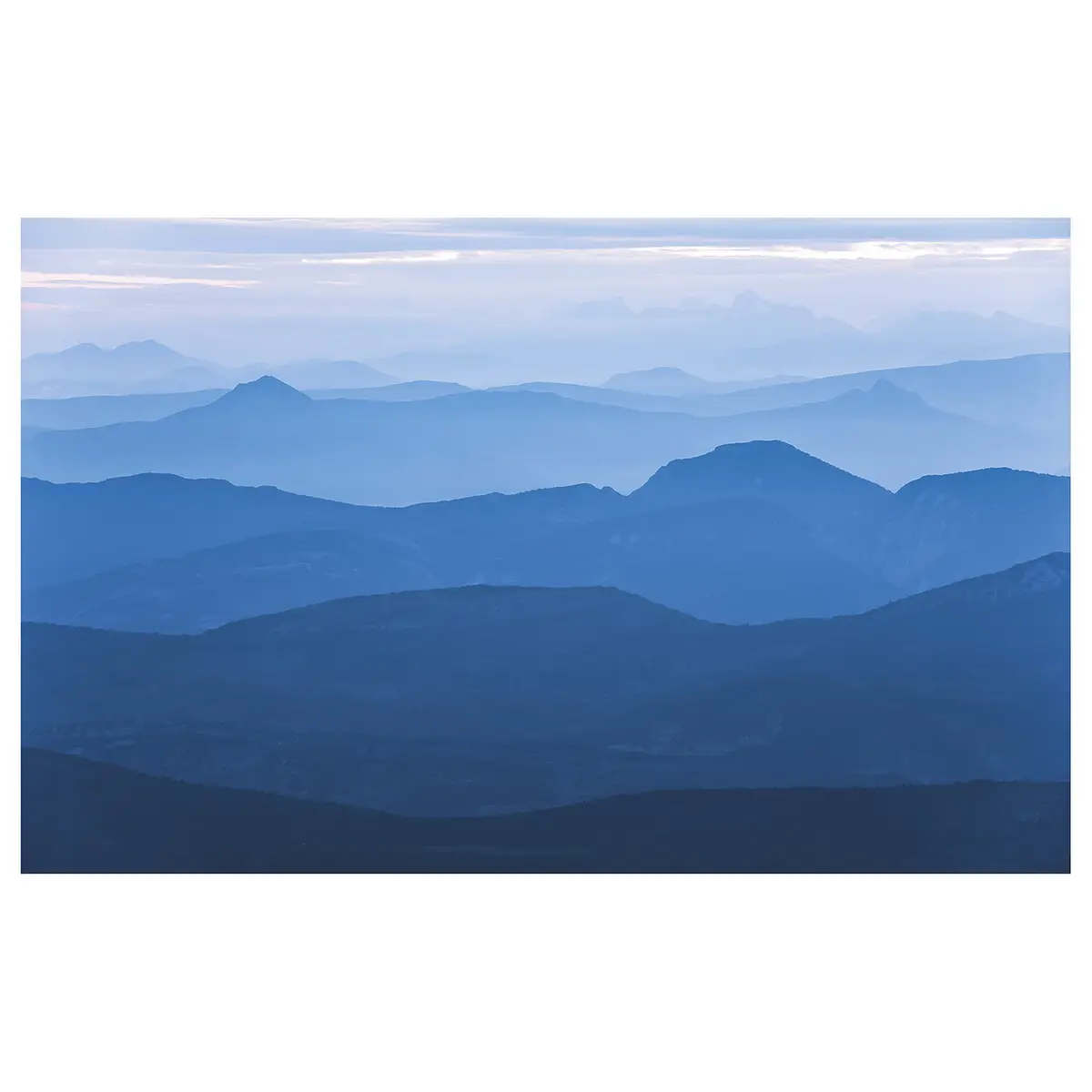 Vlies Fototapete Blue Mountain 400cm | Mehrfarbig