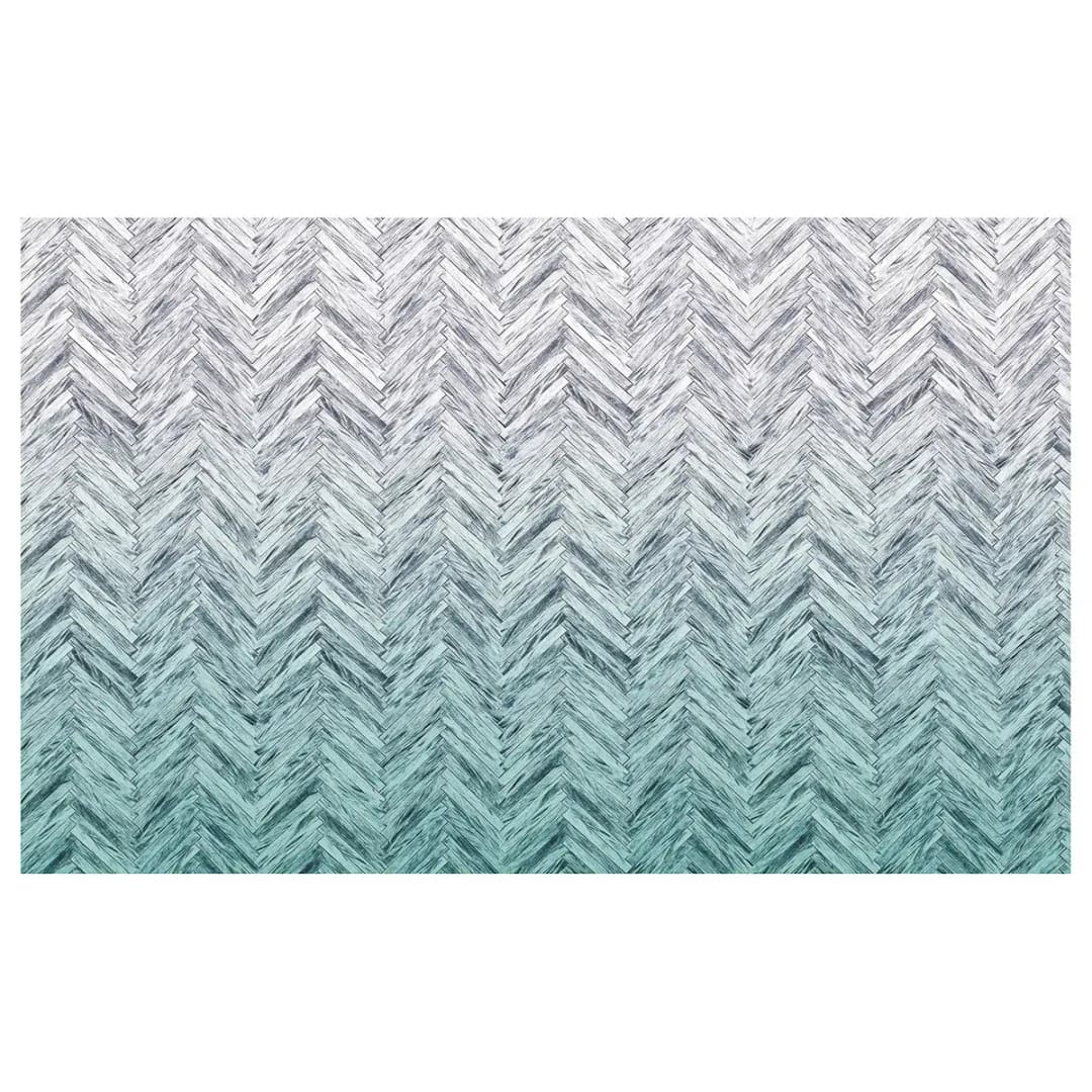 Vlies Fototapete Herringbone Mint | Mehrfarbig
