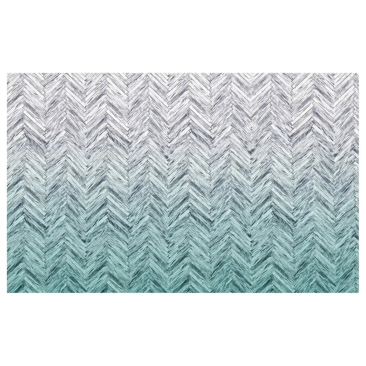 Vlies Fototapete Herringbone Mint | Mehrfarbig