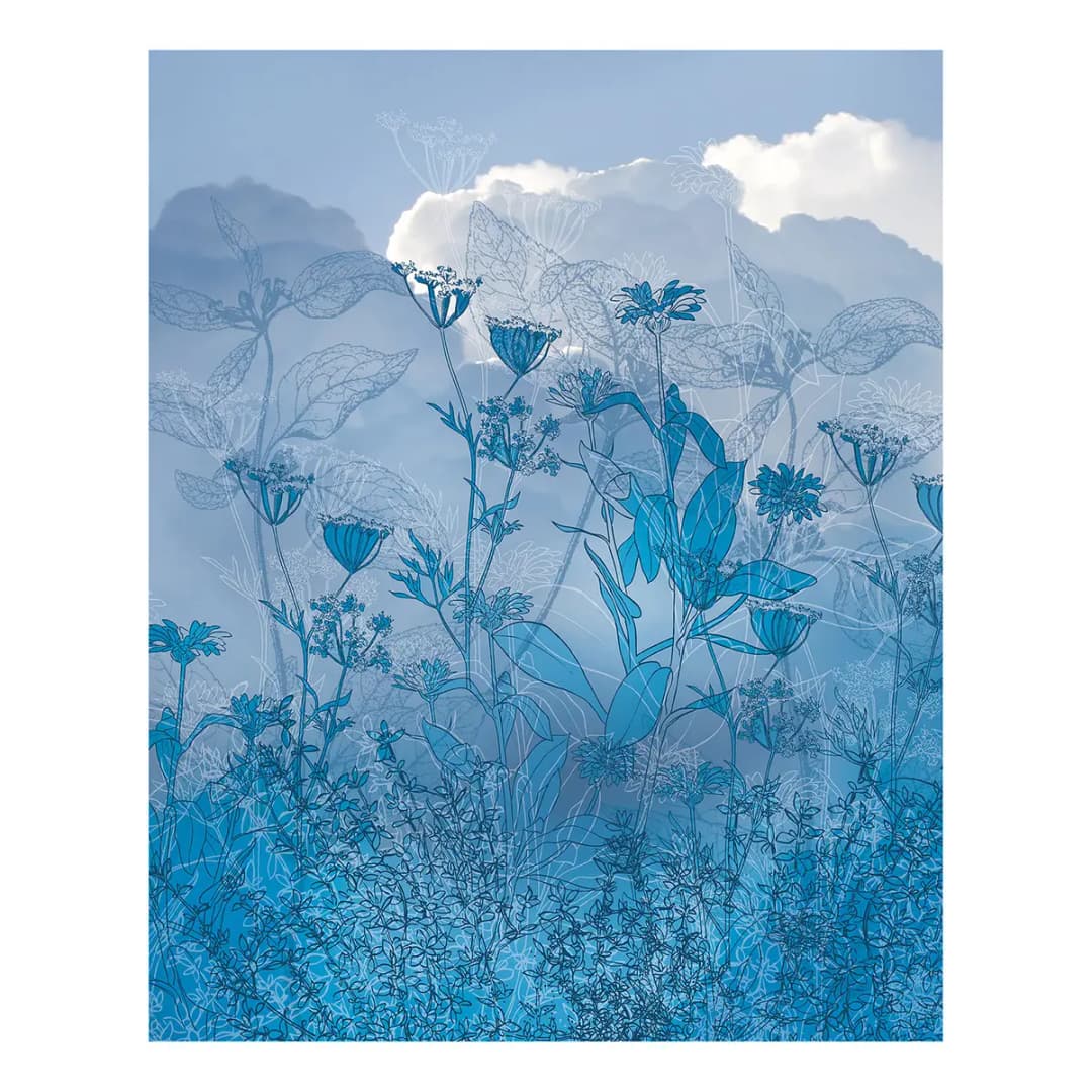 Vlies Fototapete Blue Sky 200cm | Blau