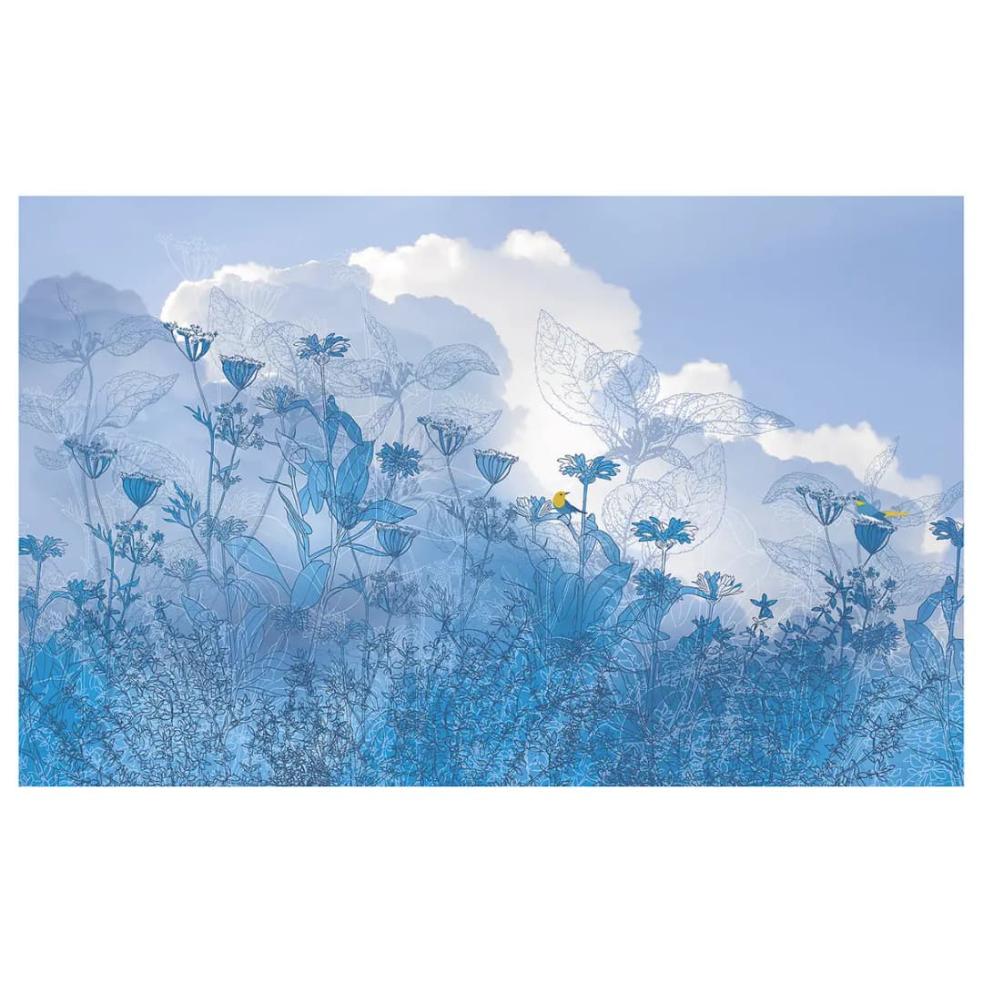 Vlies Fototapete Blue Sky 200cm | Blau