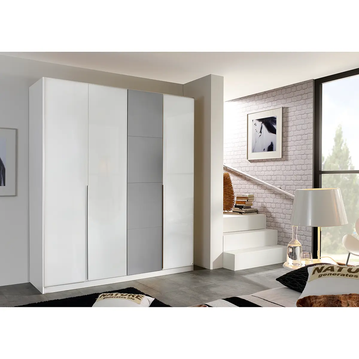 Drehtürenschrank | Weiß