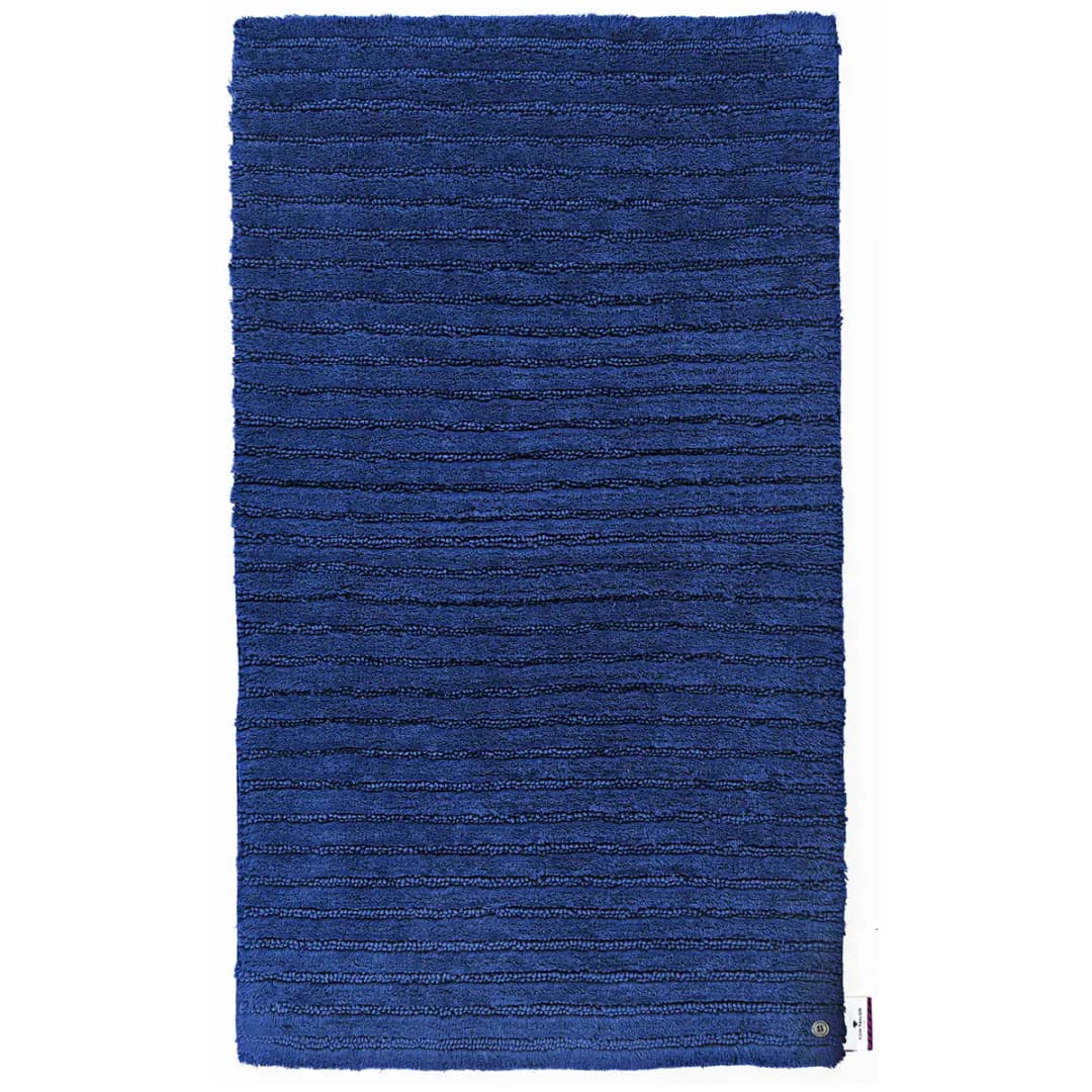 Badematte Cotton Stripe | Blau