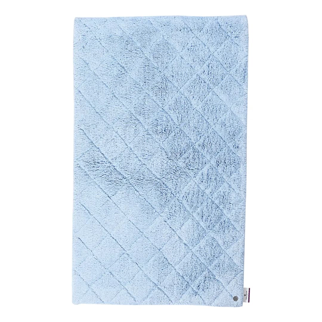 Badematte Cotton Pattern | Blau