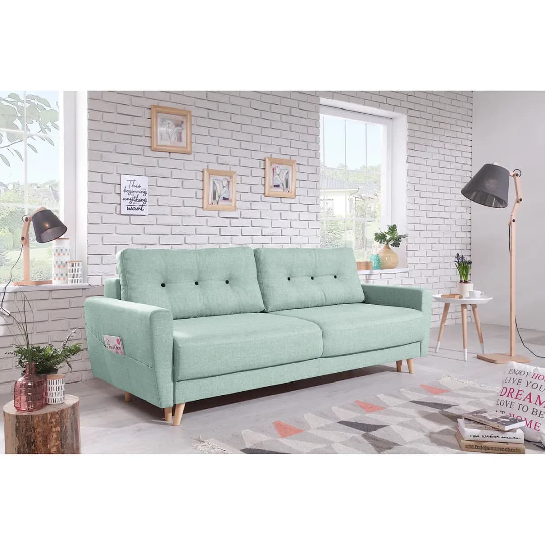 3-Sitzer Sofa Luba | Grün