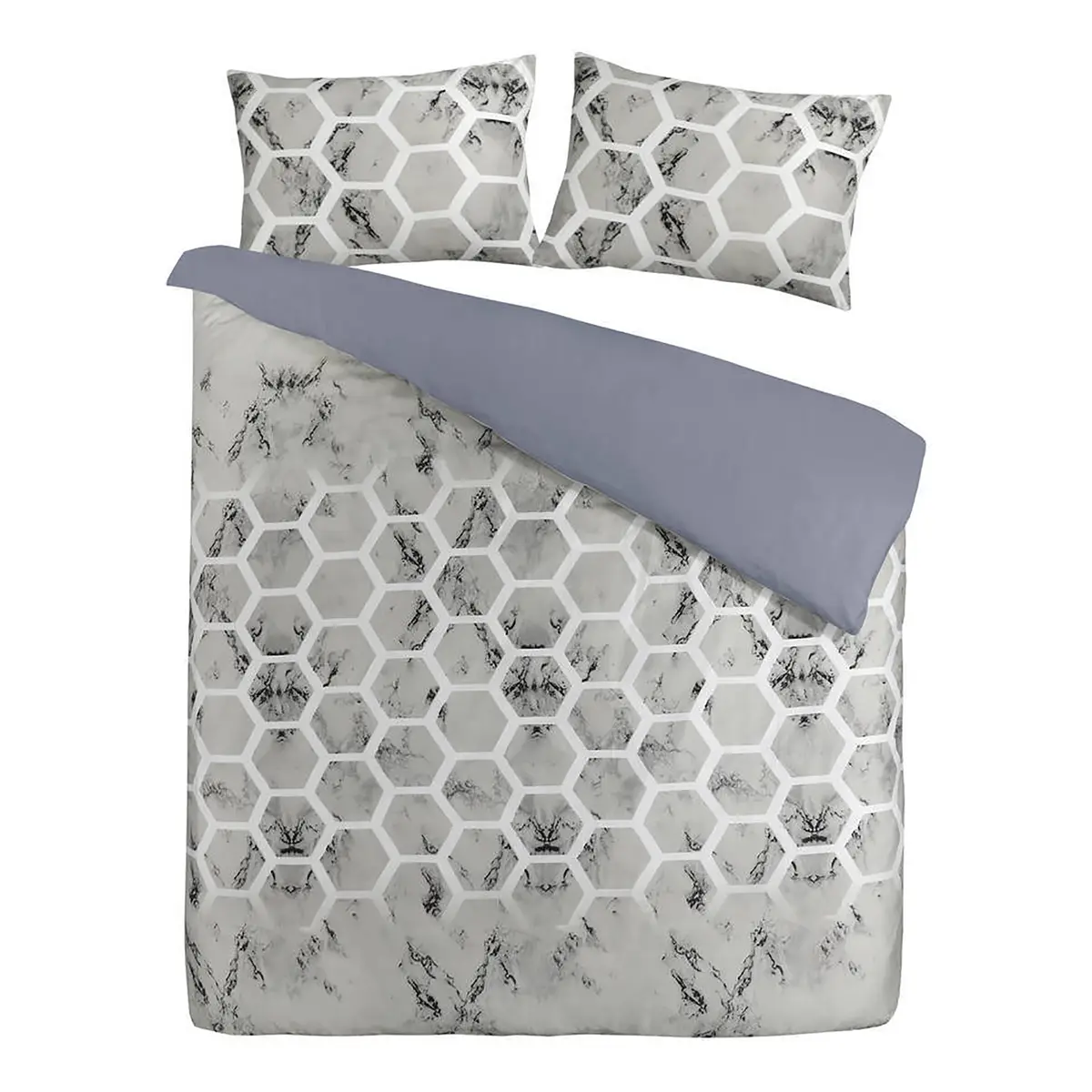 Bettwäsche Aventura 140 x 240 cm + Kissen 70 x 60 cm Grau | Grau
