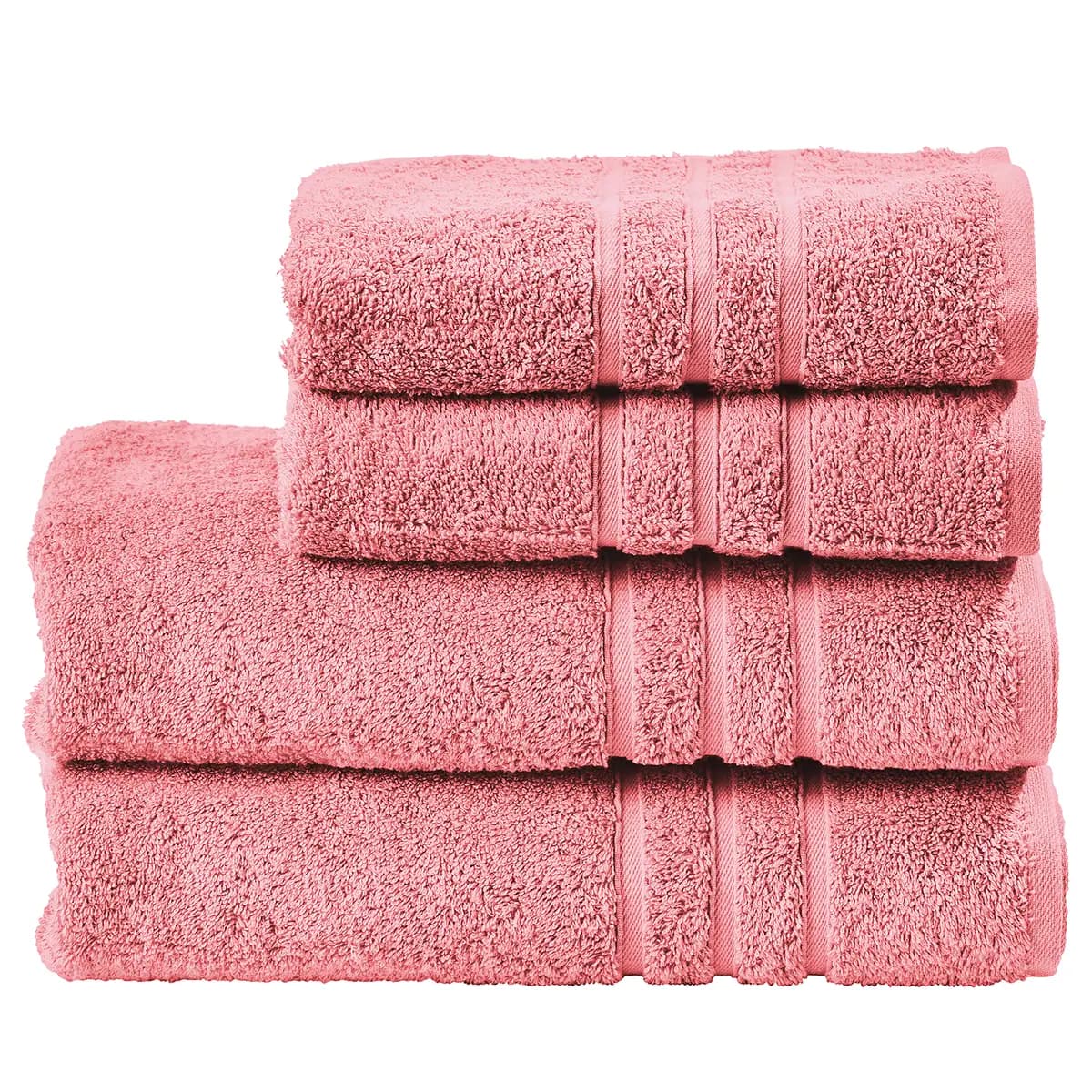 Handtuchset Daily Uni II 4-teilig | Rosa