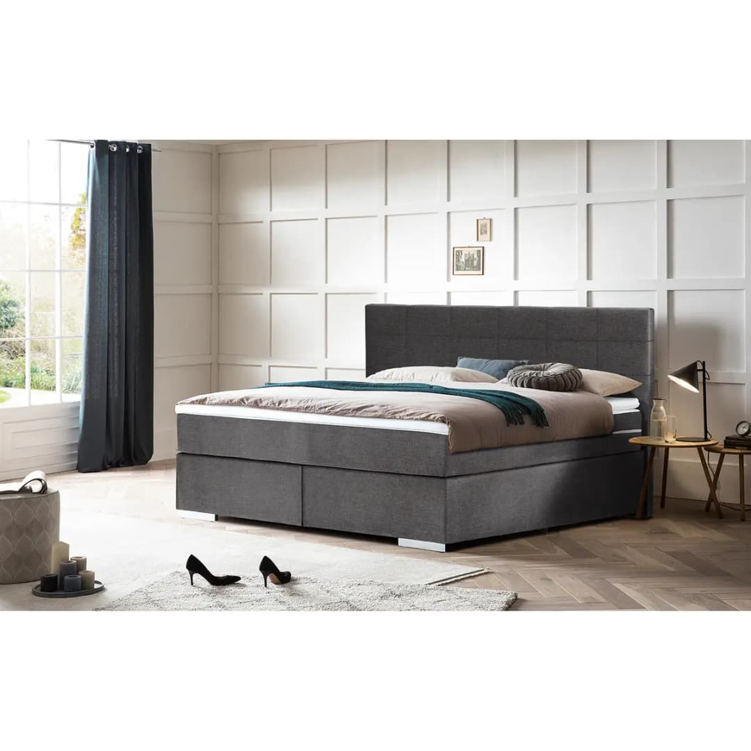 Boxspringbett Wellton | Grau