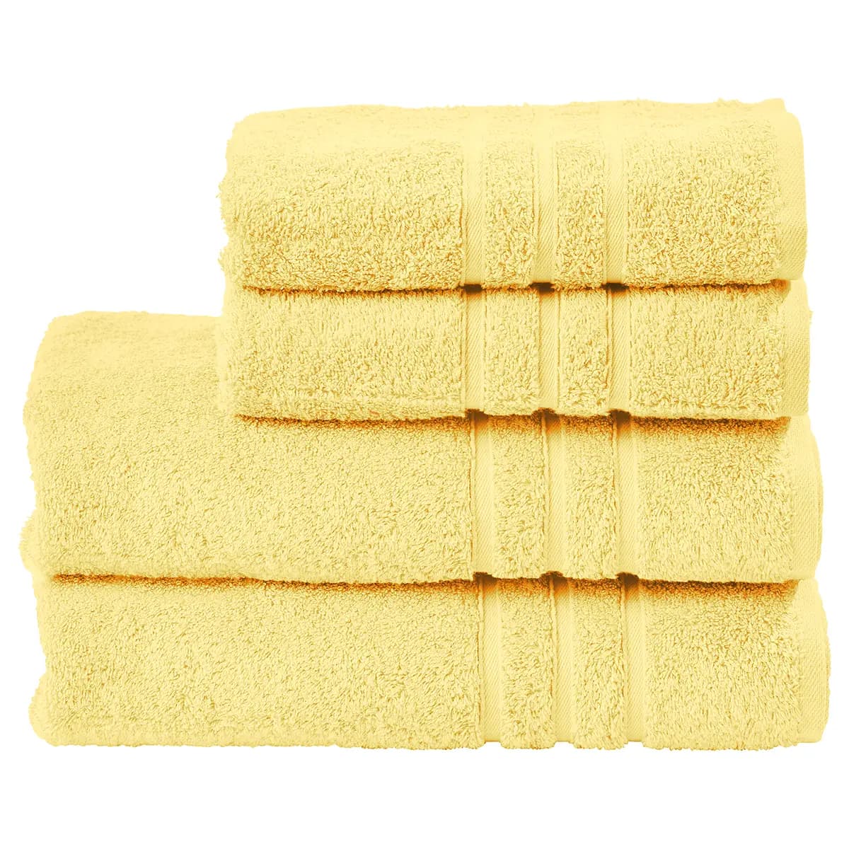Handtuchset Daily Uni III 4-teilig Gelb/Lemon | Gelb