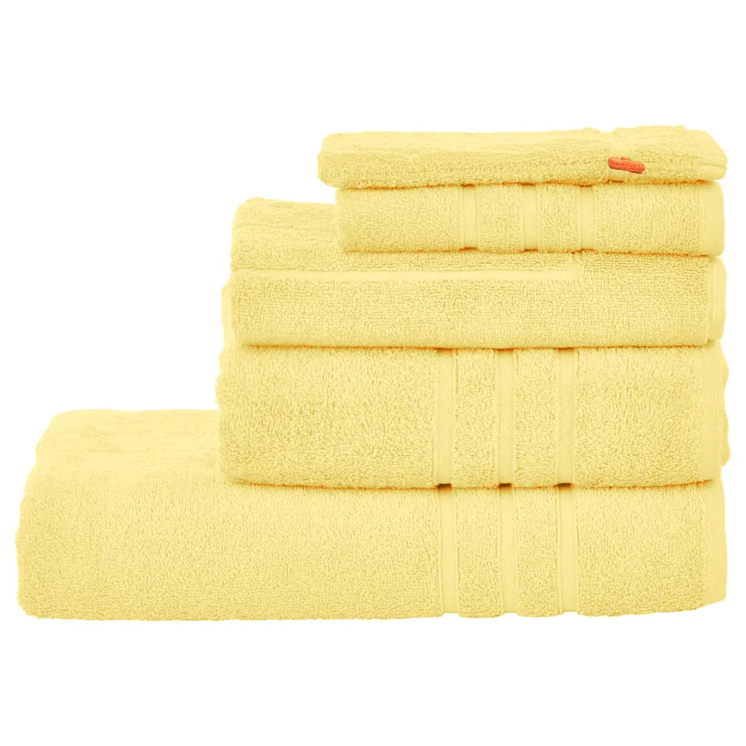 Handtuchset Daily Uni 5-teilig Gelb/Lemon | Gelb
