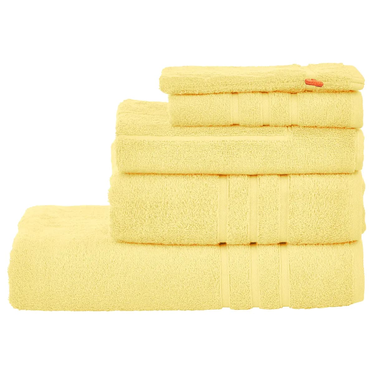 Handtuchset Daily Uni 5-teilig Gelb/Lemon | Gelb