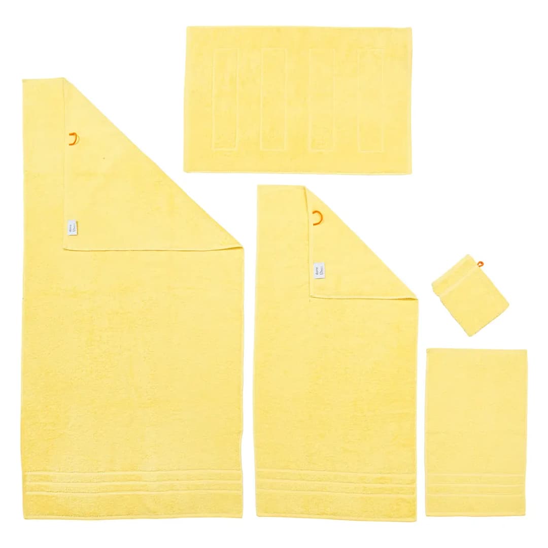 Handtuchset Daily Uni 5-teilig Gelb/Lemon | Gelb