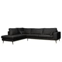 Ecksofa mit Ottomane Talta | Schwarz