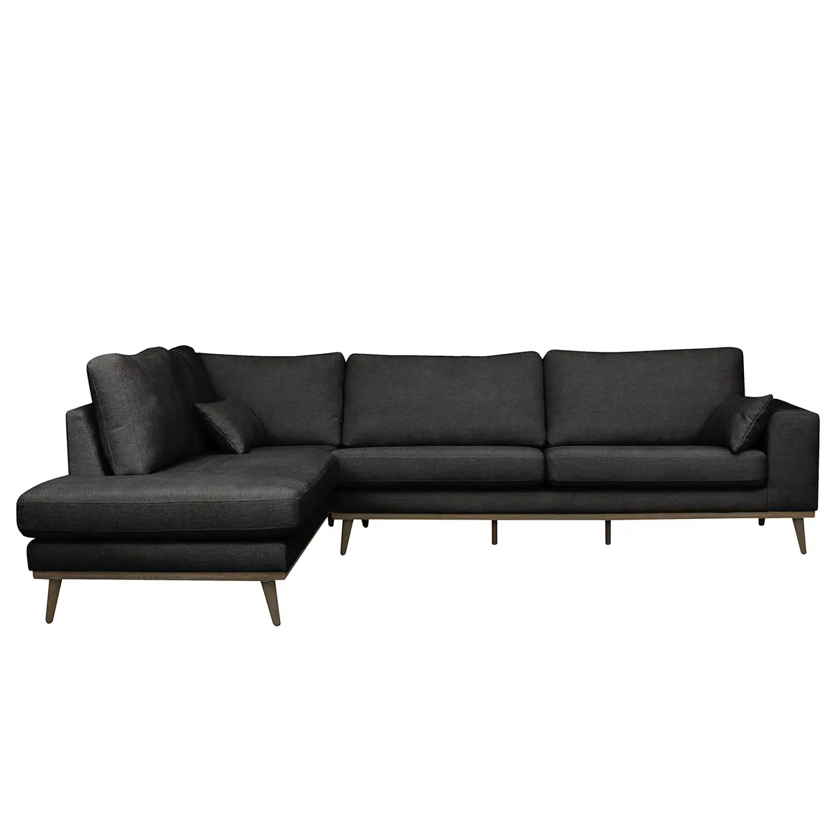 Ecksofa mit Ottomane Talta | Schwarz