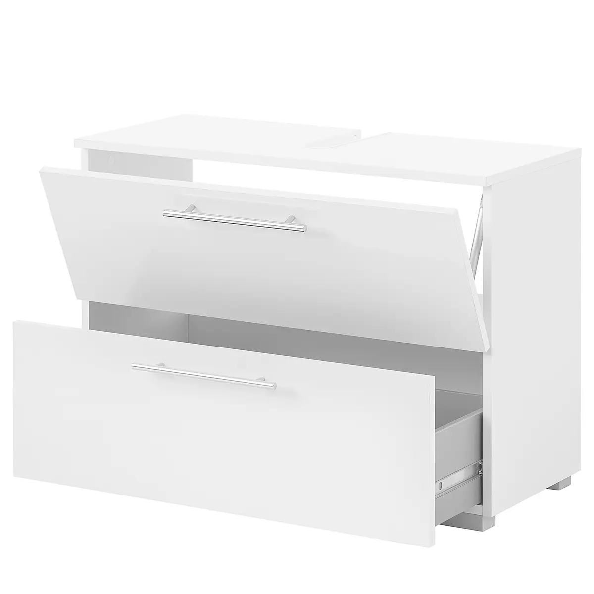 Waschbeckenunterschrank Carlos 80cm Weiß/Weiß | Weiß