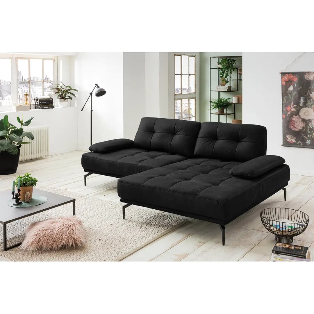 Ecksofa Linville | Schwarz