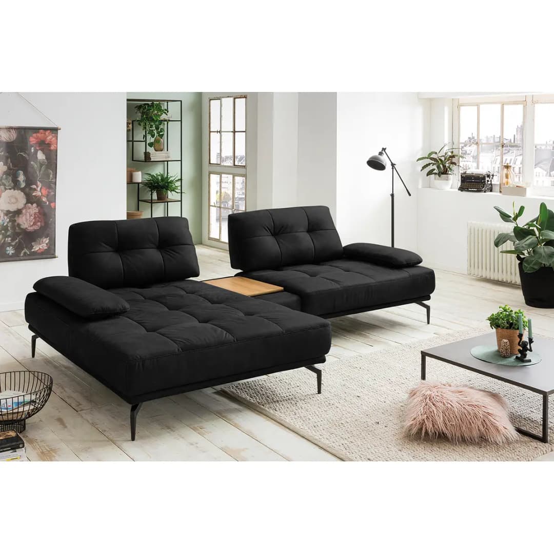 Ecksofa Linville | Schwarz