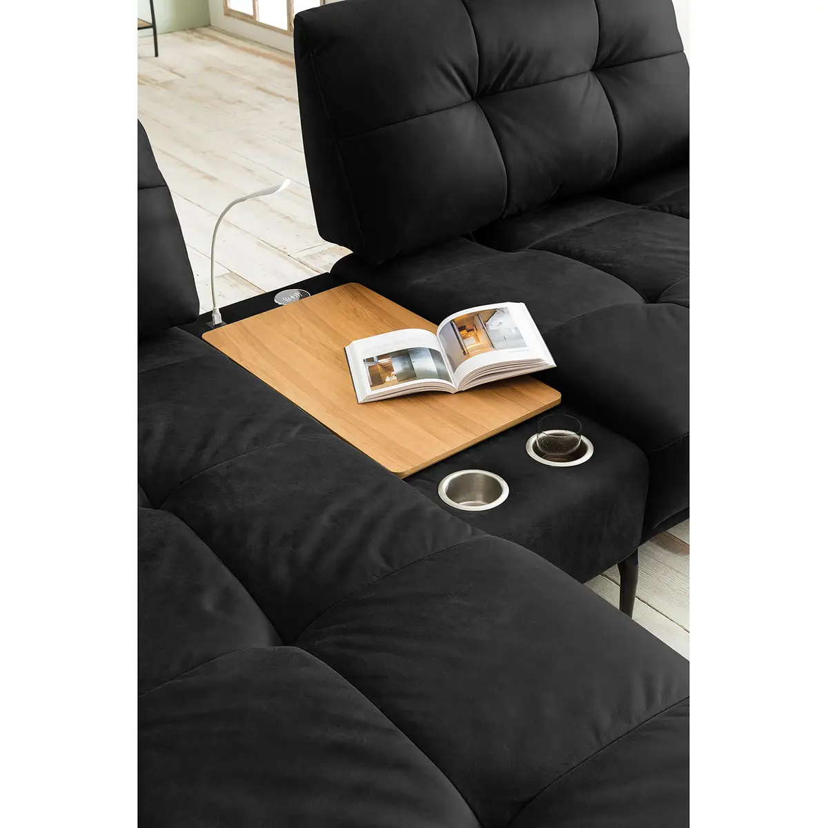 Ecksofa Linville | Schwarz