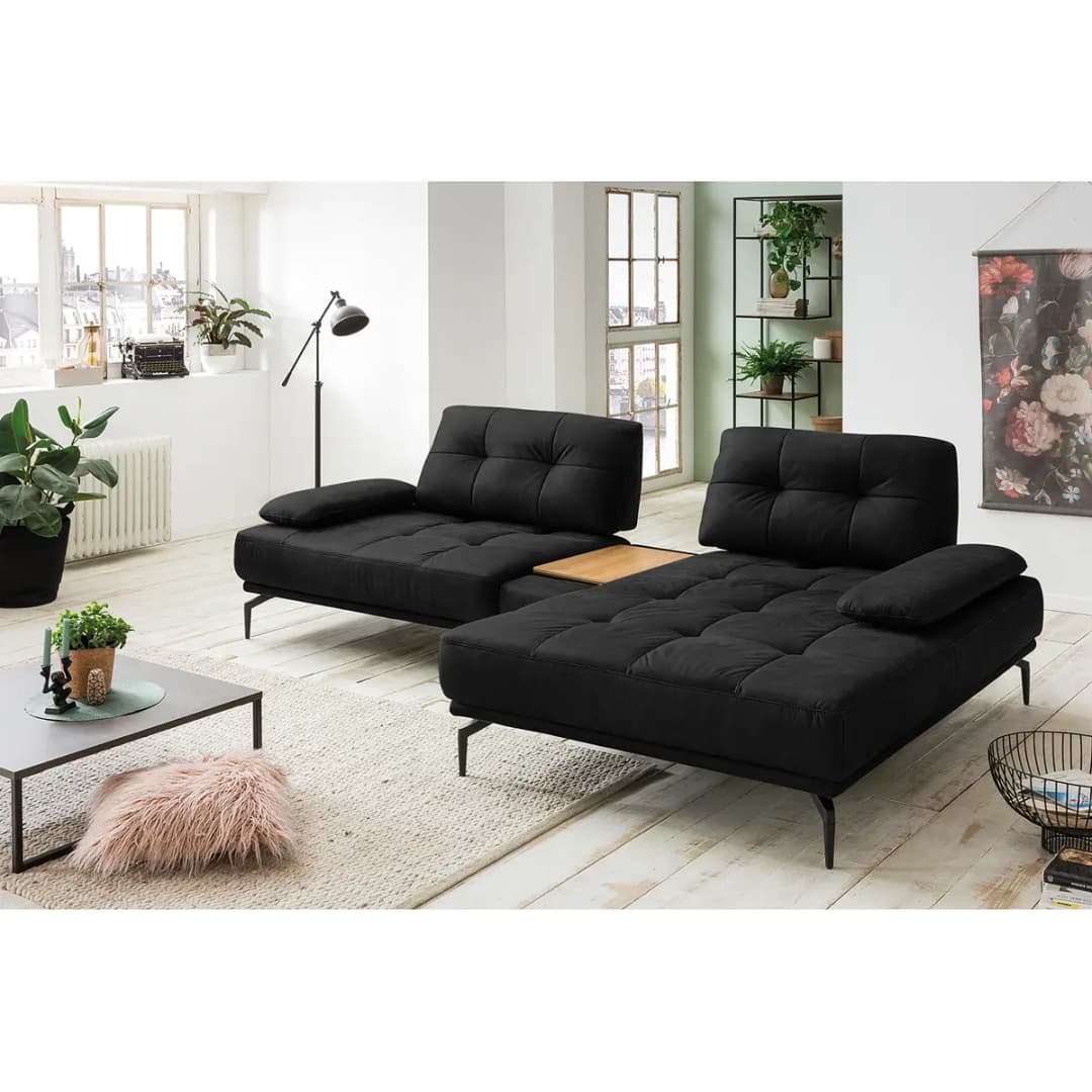 Ecksofa Linville | Schwarz
