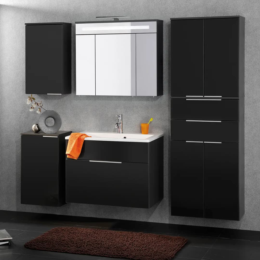 Spiegelschrank Kara | Schwarz
