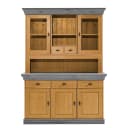 Buffet I 143 x 197 x 45cm Braun/Kiefer Laugenfarbig/Kiefer Grau