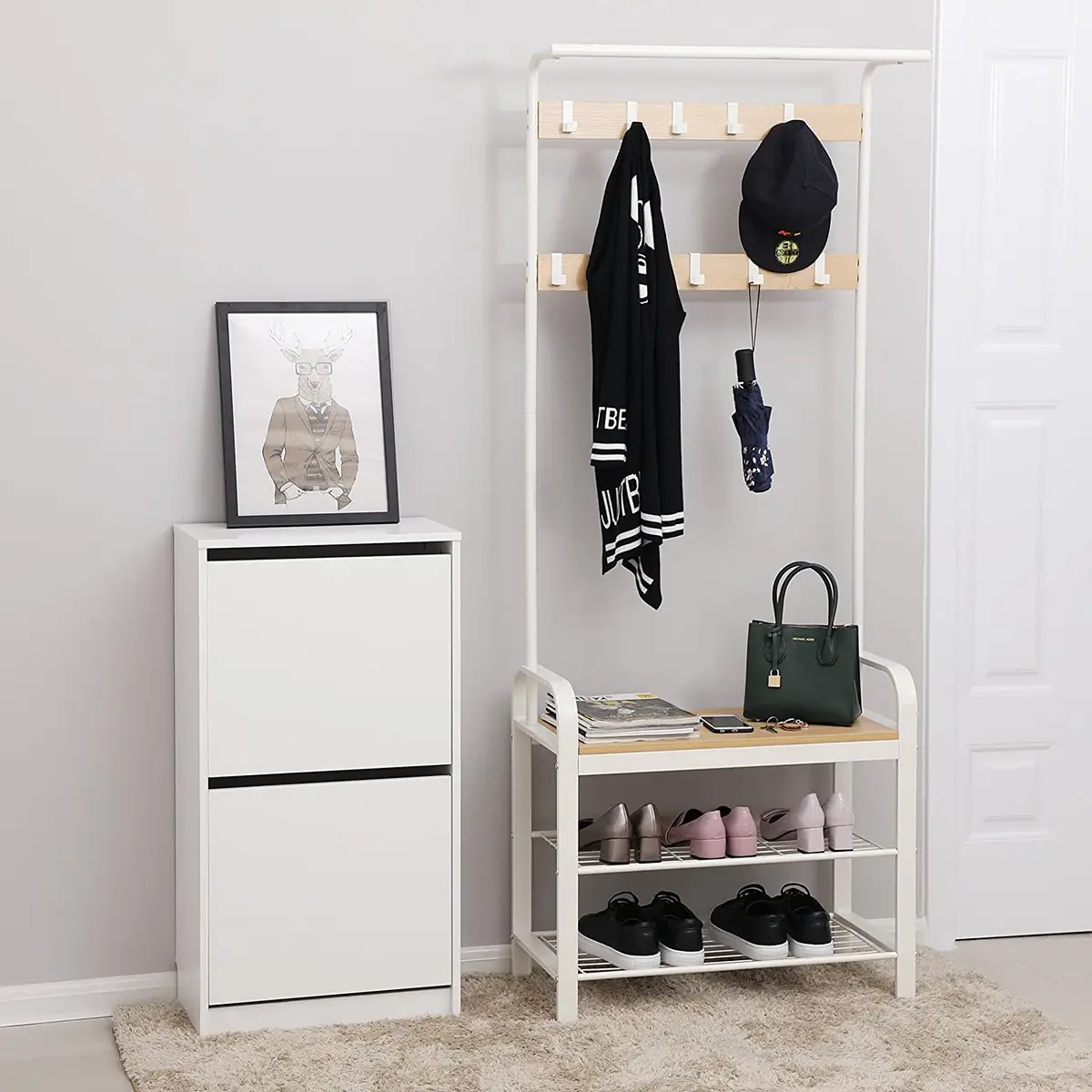 Kompaktgarderobe Westerly | Weiß