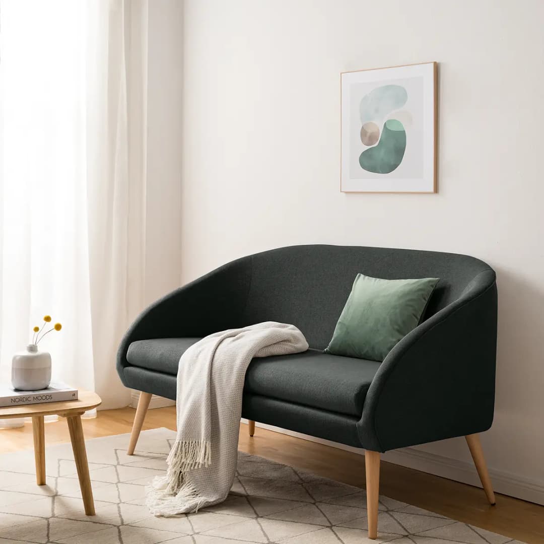 Sofa Volonne 2-Sitzer | Schwarz