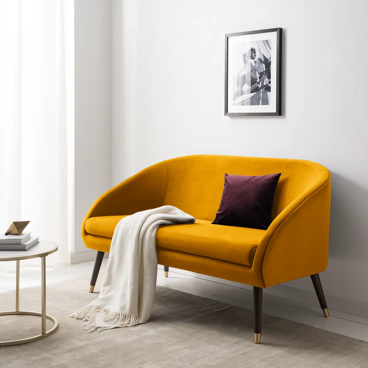 Sofa Volonne 2-Sitzer | Gelb