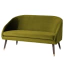 Sofa Volonne 2-Sitzer Grün Samt Ravi | Grün