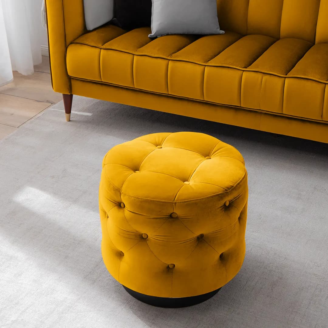 Polsterhocker Redmond | Gelb