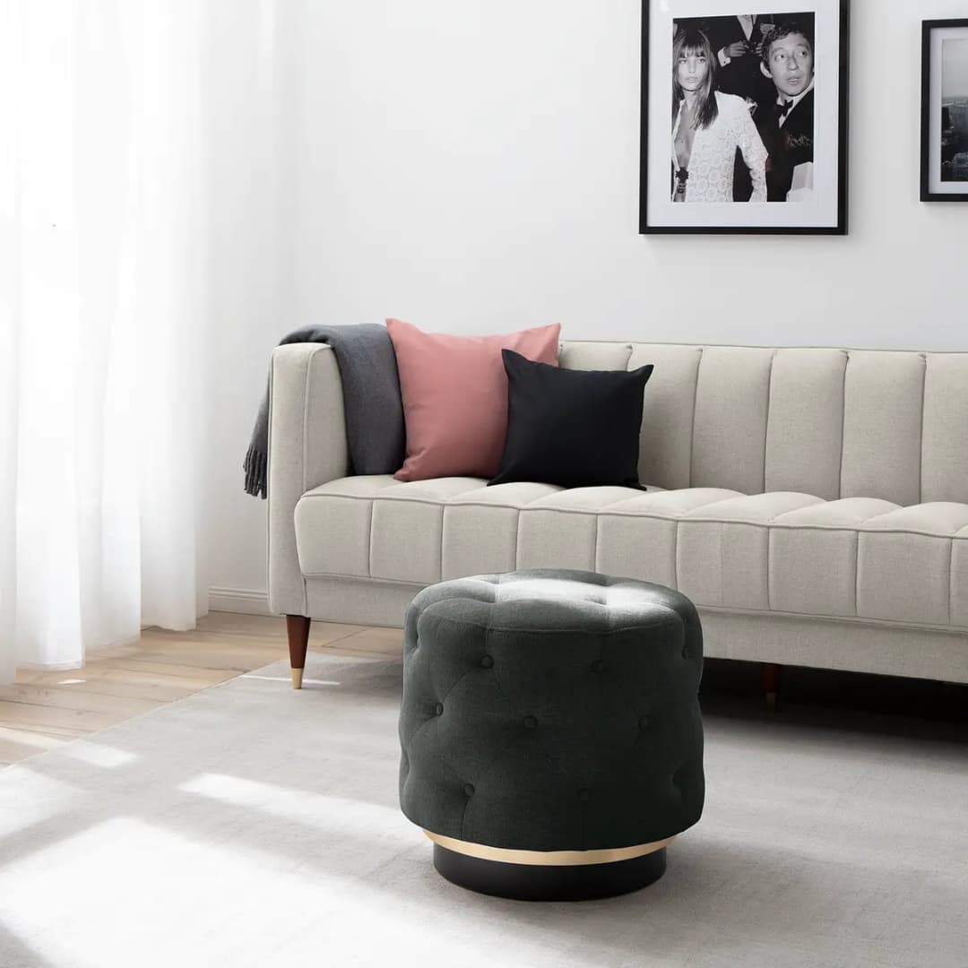 Polsterhocker Redmond | Schwarz