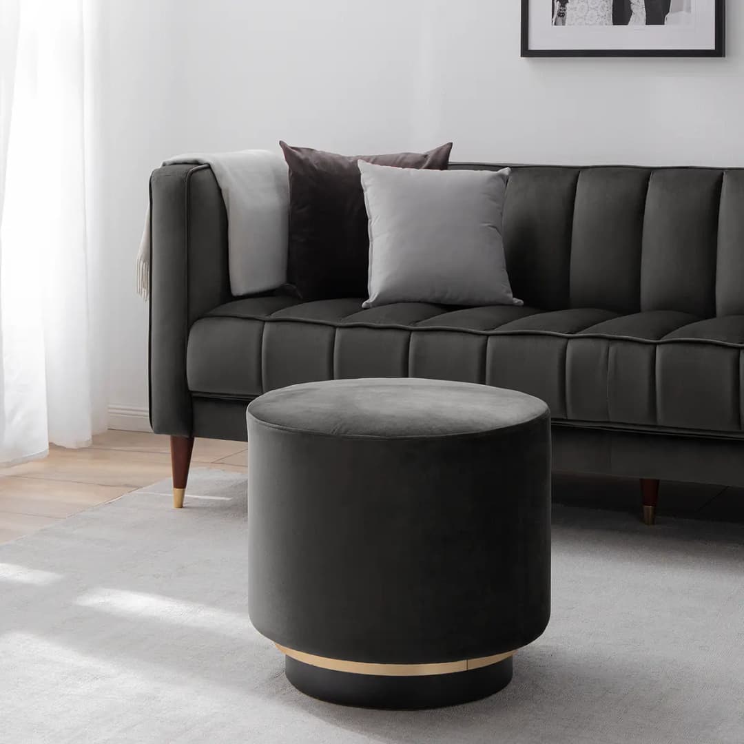 Polsterhocker Redmond II | Grau