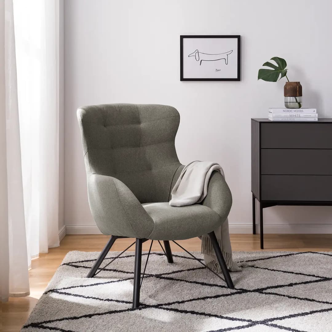 Sessel Newfield Grau Webstoff | Grau