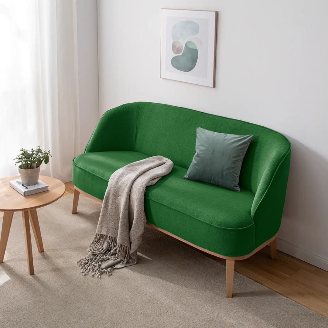 2,5-Sitzer Sofa Grün Webstoff Nere | Grün