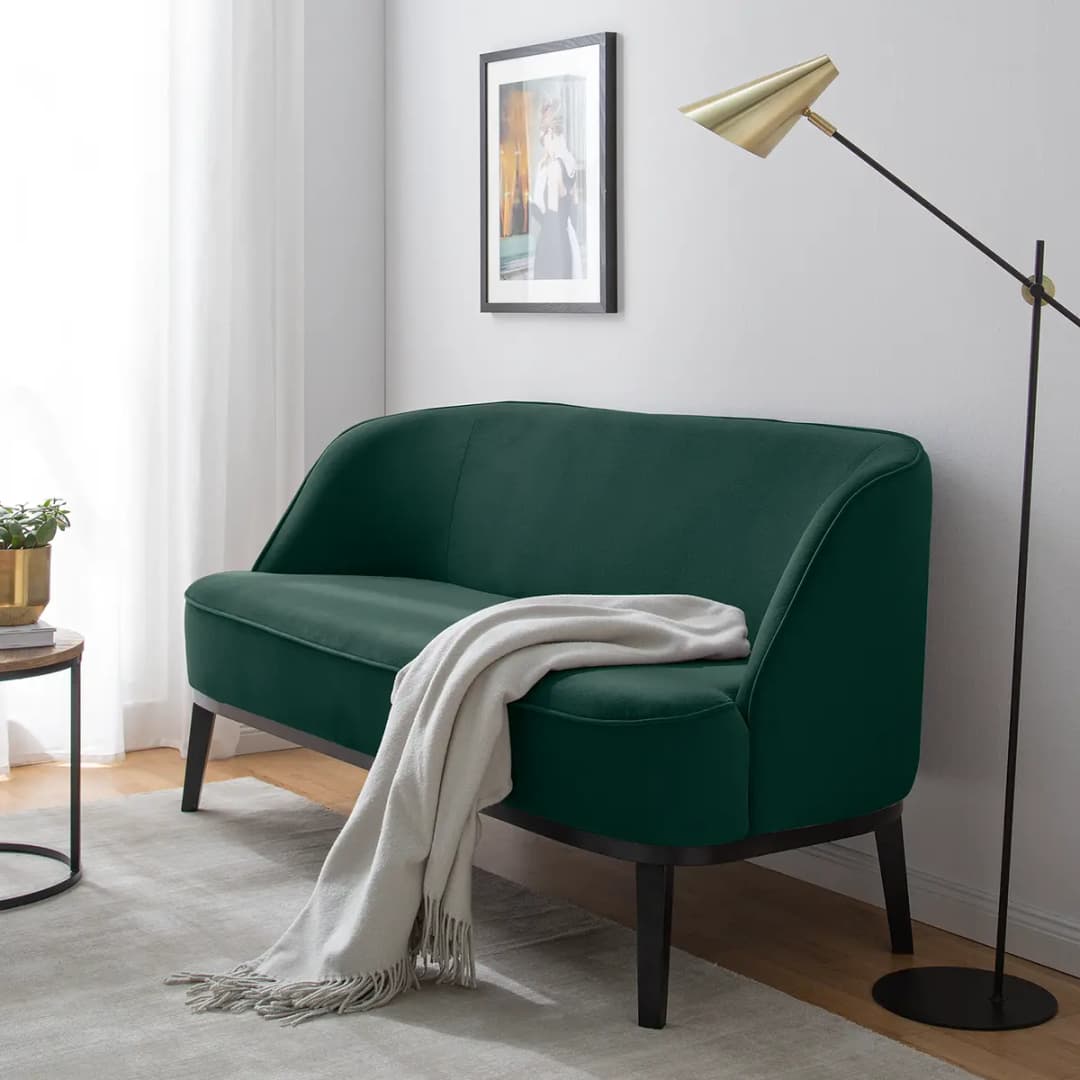 2,5-Sitzer Sofa Grün Microfaser Sela | Grün