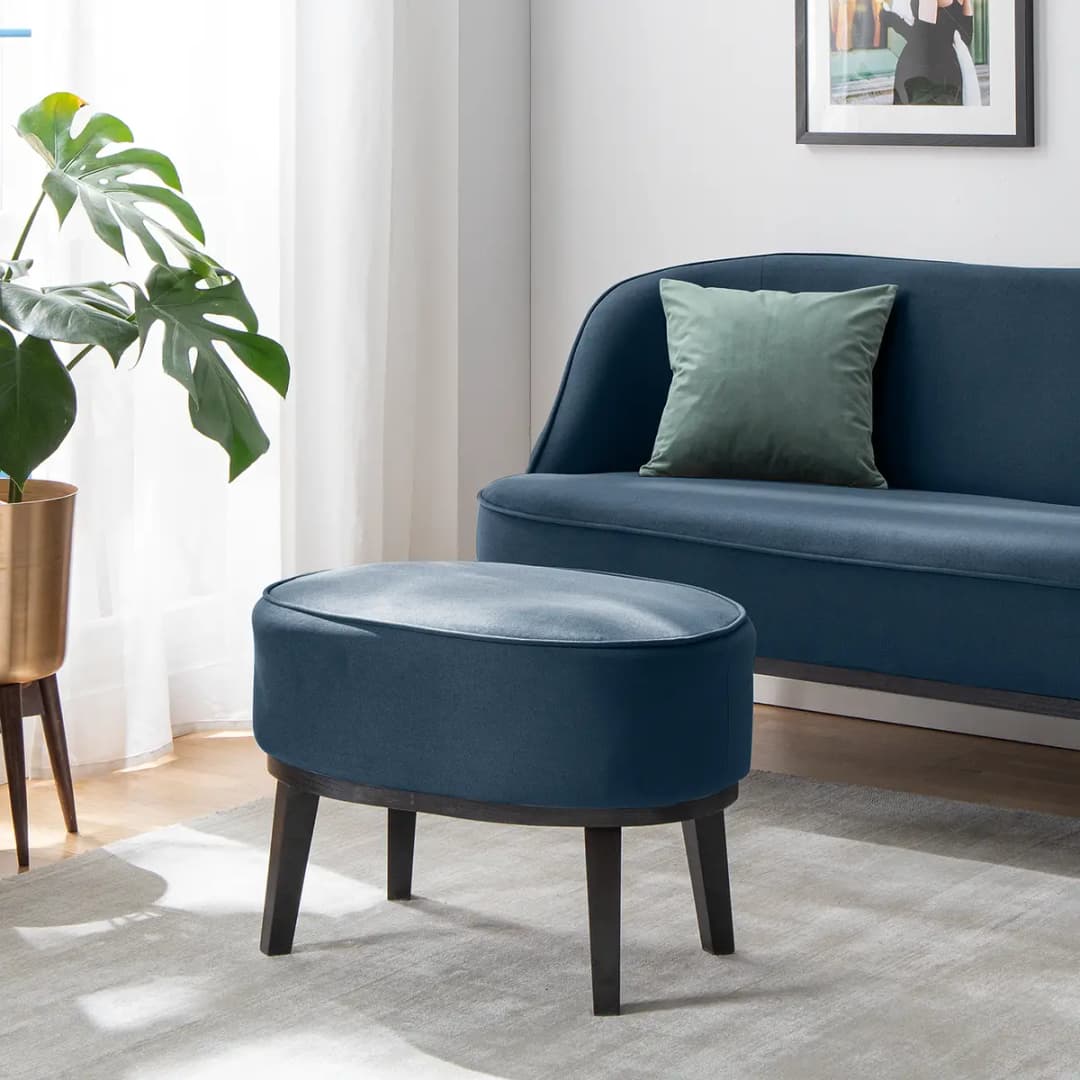 Polsterhocker Sela | Blau