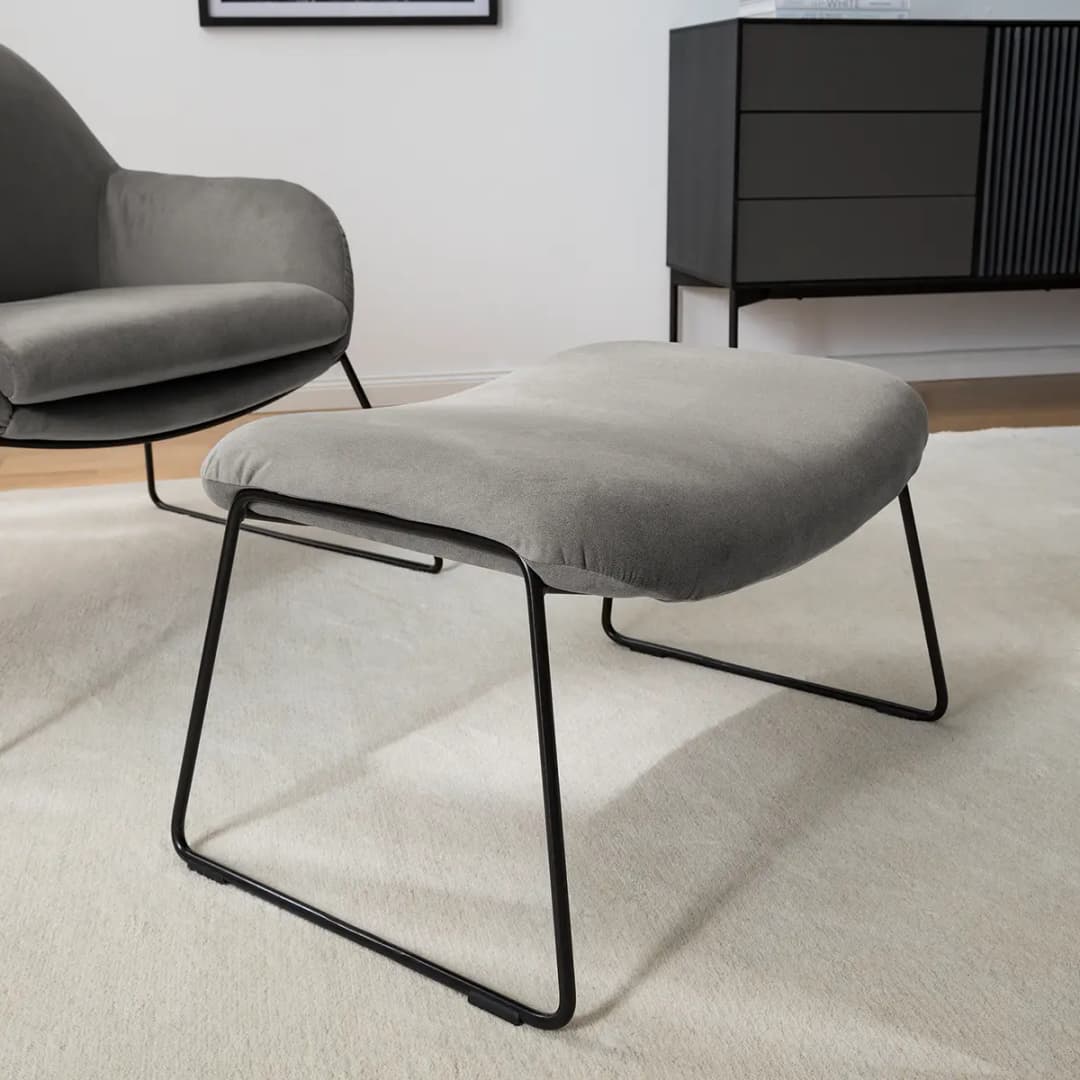 Polsterhocker Culin | Grau
