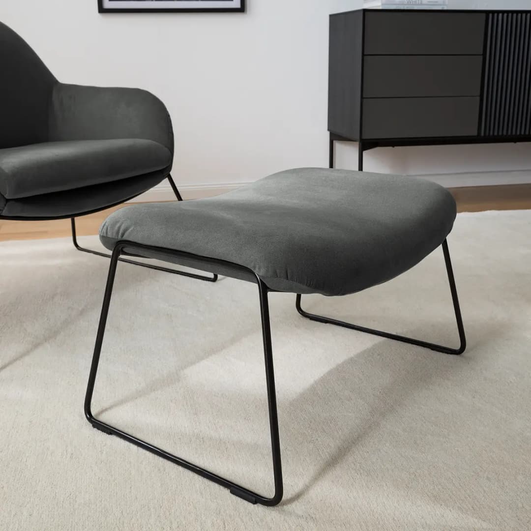 Polsterhocker Culin | Grau