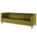 Sofa Suzy 2,5-Sitzer Grün Samt Ravi | Grün