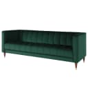 Sofa Suzy 2,5-Sitzer Grün Samt Ravi | Grün