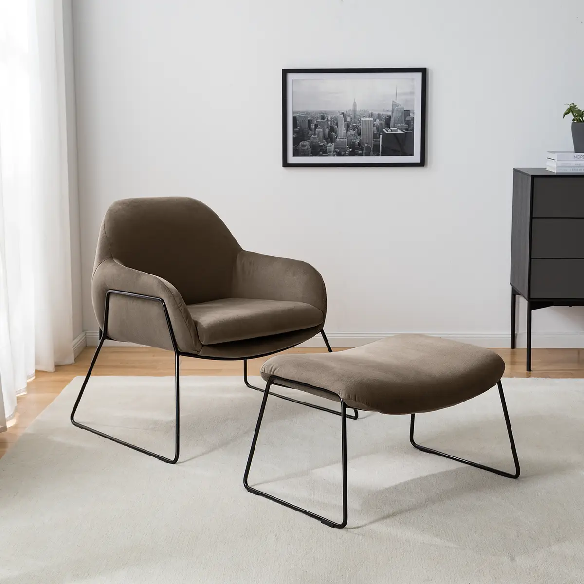 Polsterhocker Culin | Braun