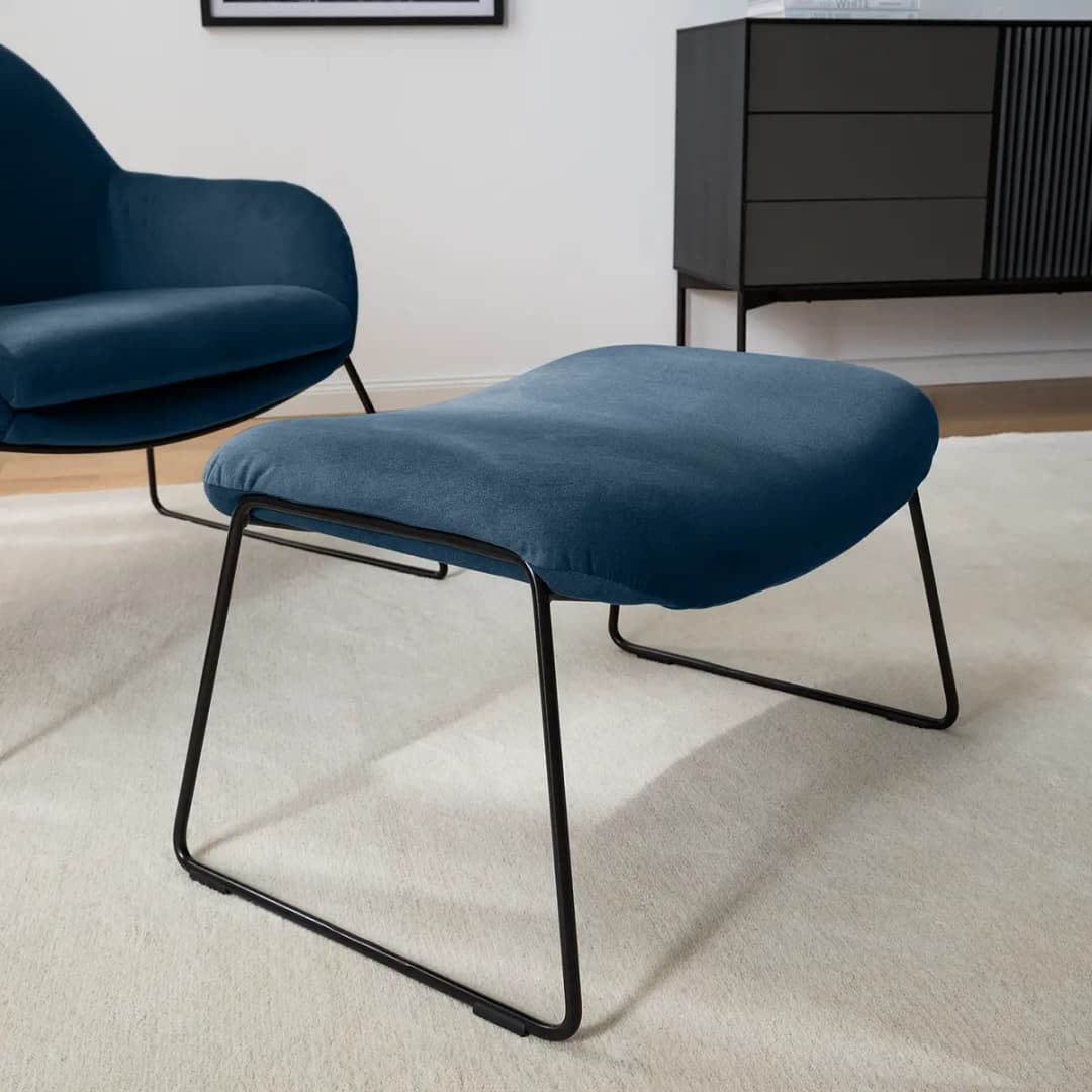 Polsterhocker Culin | Blau