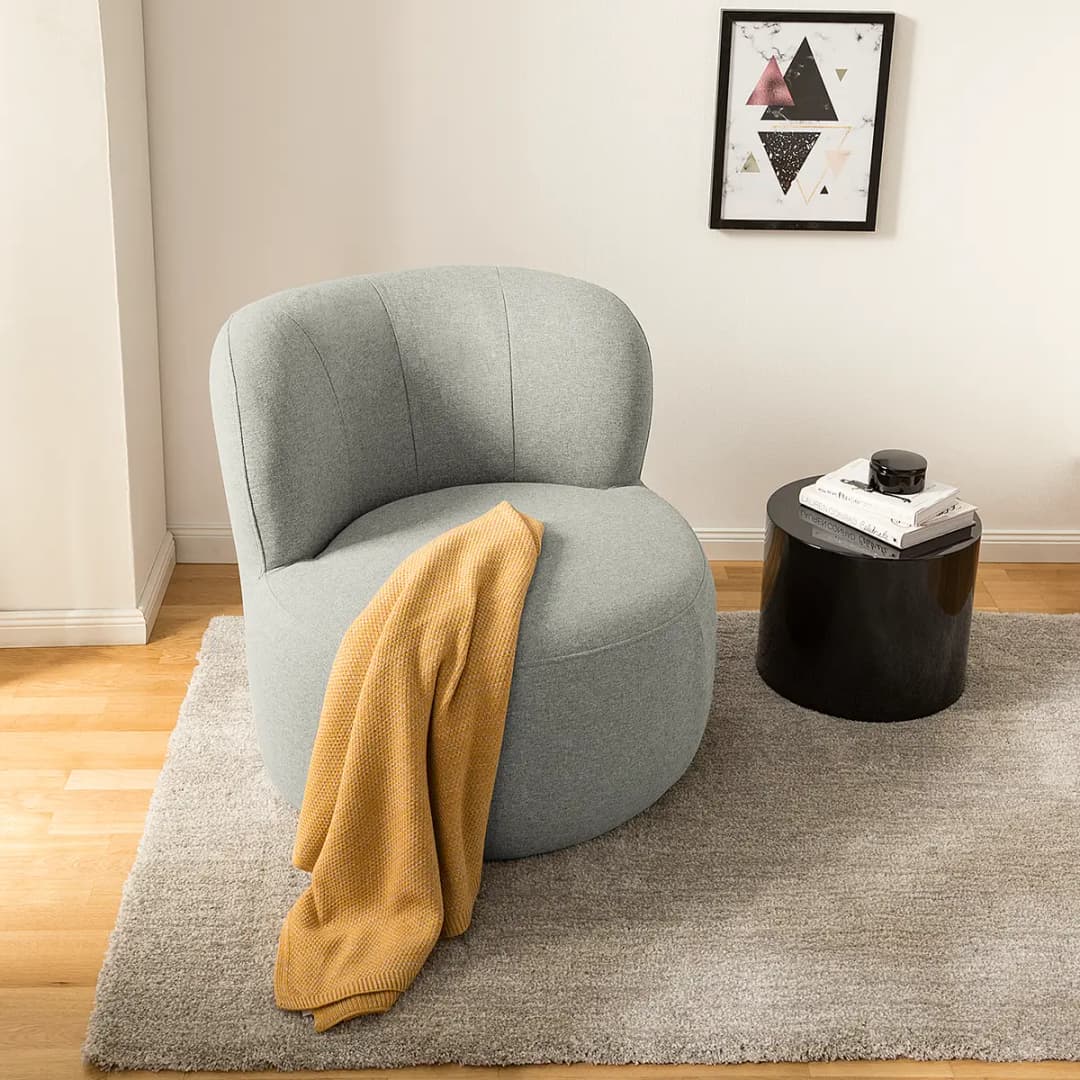 Sessel LOVELOCK Grau Webstoff | Grau