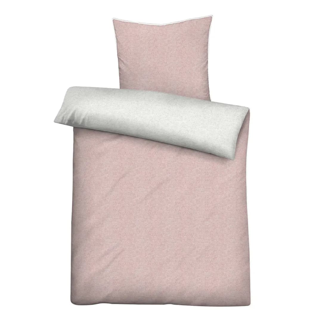 Melange-Flanell Bettwäsche | Rosa