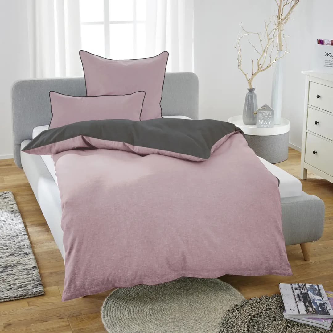 Melange-Flanell Bettwäsche 0840500 | Mehrfarbig