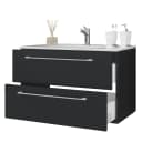 Waschtisch Muniz II 80cm Schwarz/Schwarz | Schwarz