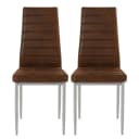 Polsterstuhl Orelle II 2er-Set | Braun